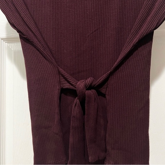 Express | Front Tie Ribbed Top | size XS - Picture 4 of 4